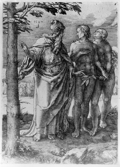 Das erste Verbot, 1529 von Lucas van Leyden